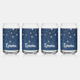 Fallende Silberstars Celestial Personalisiert Dosenglas