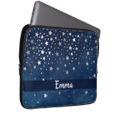 Fallende Silberstars Celestial Personalisiert Laptopschutzhülle (Vorne Rechts)