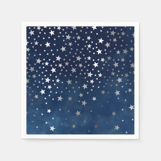 Fallende Silberstars Celestial Serviette (Vorderseite)