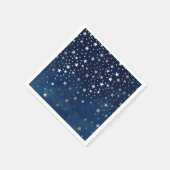 Fallende Silberstars Celestial Serviette (Ecke)