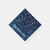 Fallende Silberstars Personalisiertes Party Serviette (Ecke)