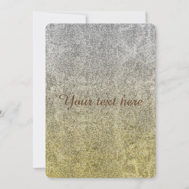 Fallende Silver & Gold Glitzer Gradient (Vorderseite)