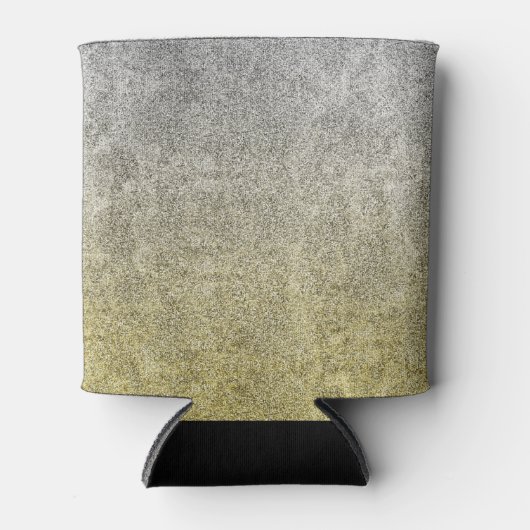 Fallende Silver & Gold Glitzer Gradient Dosenkühler (Vorderseite)