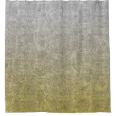 Fallende Silver & Gold Glitzer Gradient Duschvorhang (Vorderseite)
