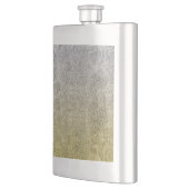 Fallende Silver & Gold Glitzer Gradient Flachmann (Links)
