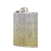 Fallende Silver & Gold Glitzer Gradient Flachmann (Links)