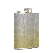 Fallende Silver & Gold Glitzer Gradient Flachmann (Rechts)