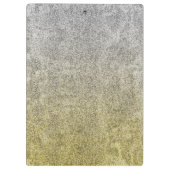Fallende Silver & Gold Glitzer Gradient Klemmbrett (Rückseite)