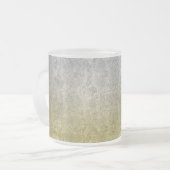 Fallende Silver & Gold Glitzer Gradient Mattglastasse (Vorderseite Links)