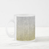 Fallende Silver & Gold Glitzer Gradient Mattglastasse (Links)