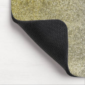Fallende Silver & Gold Glitzer Gradient Mousepad (Ecke)