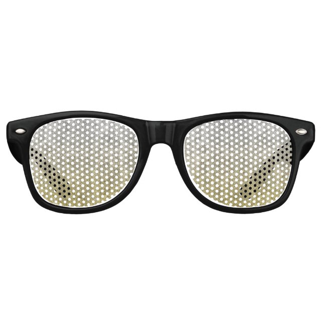 Fallende Silver & Gold Glitzer Gradient Partybrille (Vorderseite)