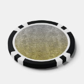 Fallende Silver & Gold Glitzer Gradient Pokerchips (Einzeln)
