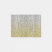 Fallende Silver & Gold Glitzer Gradient Post-it Klebezettel (Vorderseite)