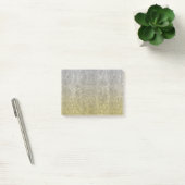 Fallende Silver & Gold Glitzer Gradient Post-it Klebezettel (Büro)