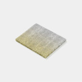 Fallende Silver & Gold Glitzer Gradient Post-it Klebezettel (angewinkelt)