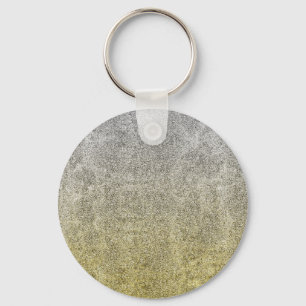 Fallende Silver & Gold Glitzer Gradient Schlüsselanhänger