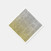 Fallende Silver & Gold Glitzer Gradient Serviette (Ecke)