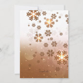 Fallende Snow Holiday Party Einladung (Rückseite)