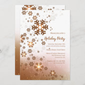 Fallende Snow Holiday Party Einladung (Vorne/Hinten)