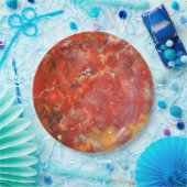 Fallende Sonnenuntergang-Spritzer-Steine Pappteller (Party)