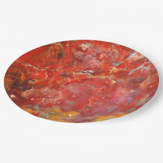 Fallende Sonnenuntergang-Spritzer-Steine Pappteller (Schrägansicht)