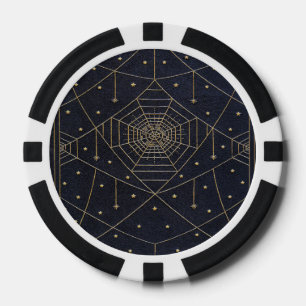 Fallende Spider Seidenstars Pokerchips