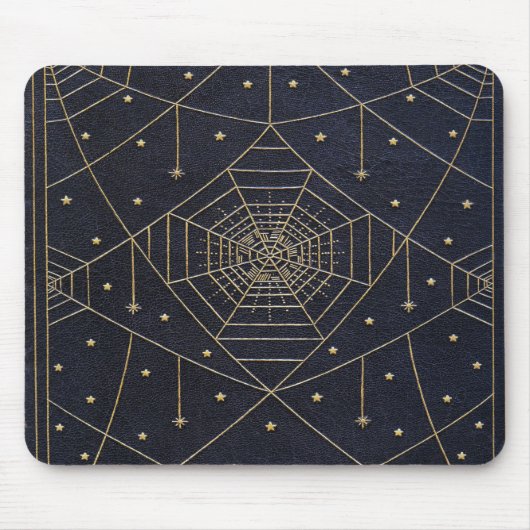 Fallende Spinnenseidensterne Buch Mousepad (Vorne)