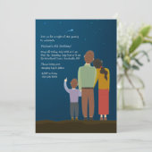 Fallende Star-Einladung Einladung (Stehend Vorderseite)