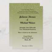 Fallende Sterne Gelbe Hochzeit Einladung (Vorne/Hinten)