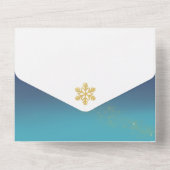 Fallende Sterne Krippe mit Keepake-Foto All In One Einladung (Rückseite)