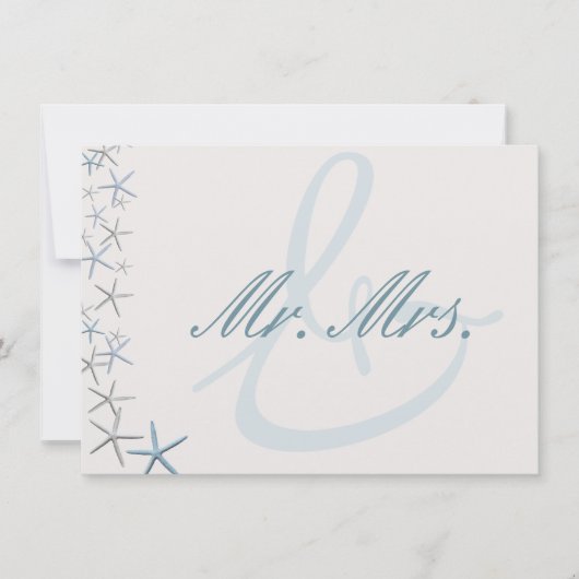 Fallende Sterne Starfish Hochzeitsgeschenk als Ges Dankeskarte (Vorderseite)