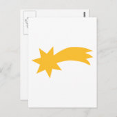 Fallende Sternschnuppe Postkarte (Vorne/Hinten)