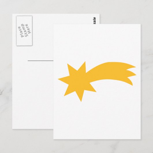 Fallende Sternschnuppe Postkarte (Vorne/Hinten)