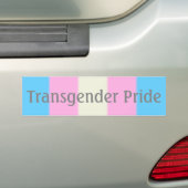 Fallende Transgender Pride Flag Version 2 (Text) Autoaufkleber (Auf Auto)