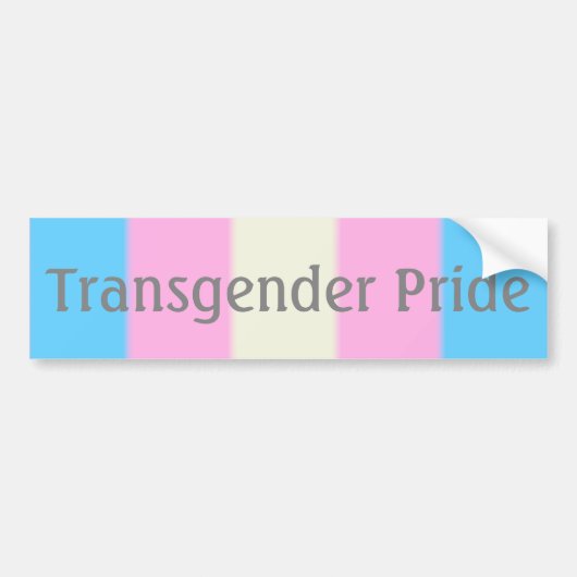 Fallende Transgender Pride Flag Version 2 (Text) Autoaufkleber (Vorne)