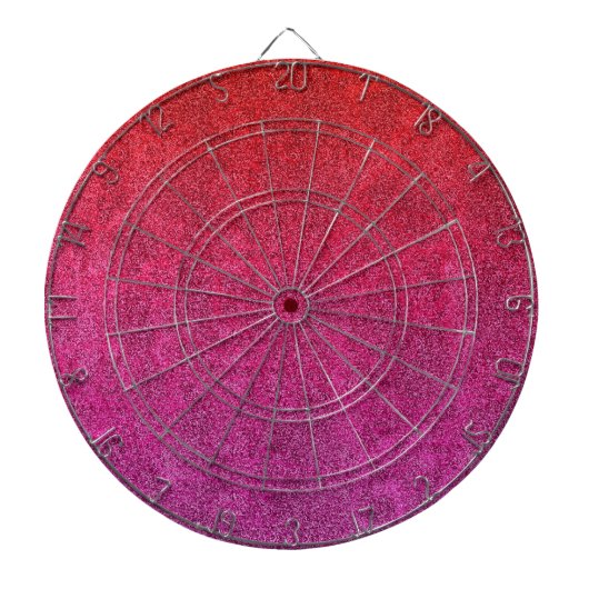 Fallende Valentine Glitzer Gradient Dartscheibe (vorne)
