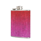 Fallende Valentine Glitzer Gradient Flachmann (Links)