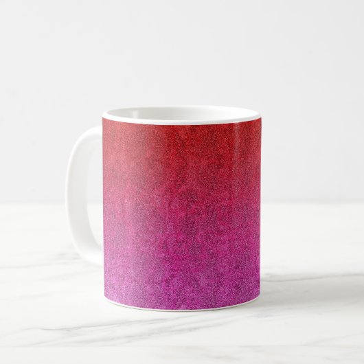 Fallende Valentine Glitzer Gradient Kaffeetasse (Vorderseite Links)