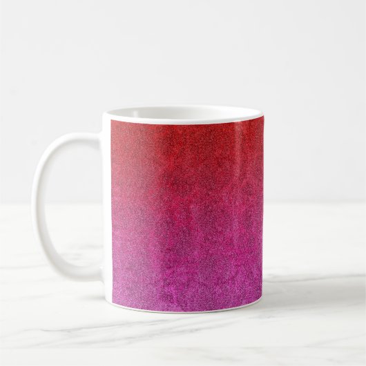 Fallende Valentine Glitzer Gradient Kaffeetasse (Links)