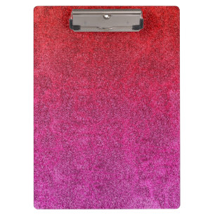 Fallende Valentine Glitzer Gradient Klemmbrett