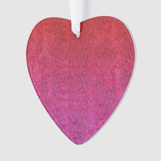 Fallende Valentine Glitzer Gradient Ornament (Vorderseite)
