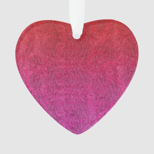 Fallende Valentine Glitzer Gradient Ornament (Vorderseite)