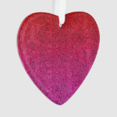 Fallende Valentine Glitzer Gradient Ornament (Vorderseite)