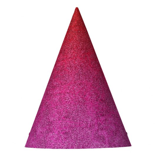 Fallende Valentine Glitzer Gradient Partyhütchen (Vorderseite)