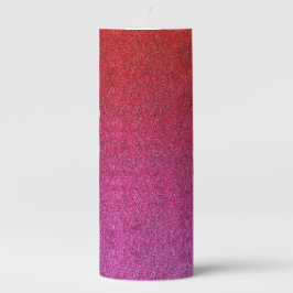 Fallende Valentine Glitzer Gradient Stumpenkerze