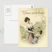 Fallende Viktorianische Frühjahrstanze Postkarte (Vorne/Hinten)