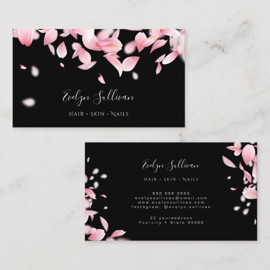 Fallende Visitenkarte (Vorne/Hinten)