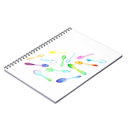 Fallende Wasserfarbenlöcher Notizblock (Linke Seite)