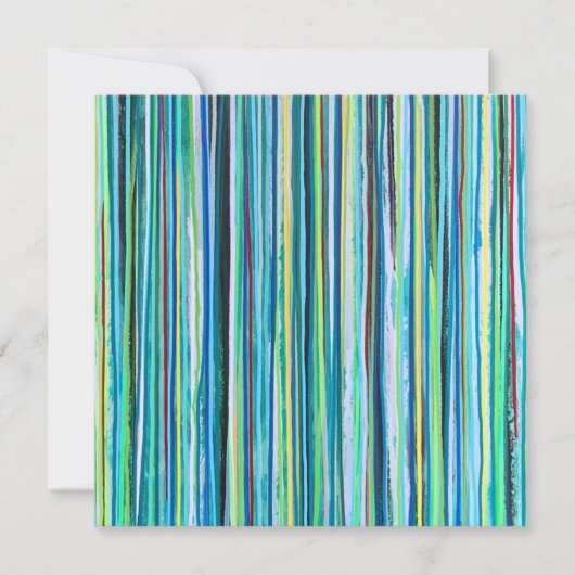 Fallende Wasserflatkarte Einladung (Vorderseite)